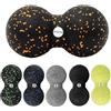 FIZYO Palla da Massaggio Doppia in EPP 16x8 cm - Massaggiatore Muscolare per Schiena, Collo, Piedi e Trigger Point, per Fisioterapia, Yoga, CrossFit, Pilates, Recupero e Riabilitazione, Nera Arancione
