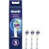 Oral-B 3D White Testine di Ricambio con Tecnologia CleanMaximiser, Confezione da 3 Pezzi