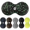 FIZYO Palla da Massaggio Doppia in EPP 16x8 cm - Massaggiatore Muscolare per Schiena, Collo, Piedi e Trigger Point, per Fisioterapia, Yoga, CrossFit, Pilates, Recupero e Riabilitazione (Nera, Verde)