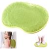 Giugio Cuscinetto di massaggio in silicone antiscivolo, scrubber massaggiatore per piedi da doccia, massaggiatore esfoliante per la schiena, pulizia massaggio esfoliante per la schiena (verde)