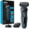 Braun Series 5 50-M4500cs Rasoio Elettrico Barba con Base di Ricarica, Regolabarba Uomo, Wet&Dry, Ricaricabile, Rasoio a Lamina senza Fili, Menta, Idea Regalo San Valentino