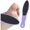 Generic Confezione da 3 lime per piedi a doppio lato, per rimuovere calli e pedicure, riutilizzabili, per talloni secchi e screpolati, pelle morta, strumento esfoliante per piedi bagnati e asciutti, per casa