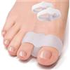 Generic Separatori per dita dei piedi in morbido gel con 2 passanti, comodi distanziatori in silicone per uso quotidiano, yoga e relax quotidiano, design flessibile, durevole e riutilizzabile, distanziatori