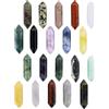GUDQVOZIHG Set di 20 pietre di cristalli curativi, esagonali, per meditazione, pietre chakra, pietre naturali esagonali, bacchetta magica esagonale, set di 20 pezzi