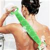 Generic Scrubber per la schiena in silicone per doccia, scrubber per il corpo in silicone, extra lunga, spazzola esfoliante per il corpo con manico (verde, 60 cm)