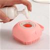 Generic 1 spazzola esfoliante in silicone per il corpo in luffa per l'uso sotto la doccia, spazzola esfoliante in silicone con dispenser di sapone, pulizia profonda (rosa)