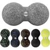 FIZYO Palla da Massaggio Doppia in EPP 16x8 cm - Massaggiatore Muscolare per Schiena, Collo, Piedi e Trigger Point, per Fisioterapia, Yoga, CrossFit, Pilates, Recupero e Riabilitazione (Grigio)