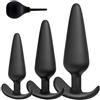 GmwyCzV 4 Anale in Silicone Kit, (S-L) Butt Plug in Silicone, Include Irrigatore Anale, Plug Anale-Dilatatore Donna, Anal Sesso Giocattoli, Sex Toys per Uomini Donne Coppie Principianti Professionali