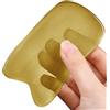 Youngme Strumento per massaggi in corno di bue, strumento per massaggio Gua Sha, strumento naturale per messaggi, per corpo, collo, viso (5 mm di spessore)