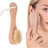 Generic Spazzola per la pulizia del viso con setole morbide per la pulizia profonda dei pori, esfoliante per il corpo, per donne e uomini, spazzola di bellezza per il viso adatta ai viaggi, con manico