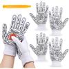 Vspek Set di 2 paia di guanti per digitopressione riflessologia strumenti per massaggio alle mani con massaggiatore a punta con strumento di massaggio, guanti per riflessologia per spa per donne