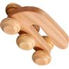 Generico Massaggiatore rulli manuale, Rullo massaggiante portatile - Rullo massaggiante manuale in legno portatile - Principi meccanici Strumento per massaggio con struttura rulli per schiena, gambe, viso