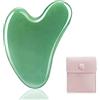 YANKUIRUI Gua Sha, Gua Sha Viso Ridurre le Linee Sottili e le Rughe, massaggi per terapia fisica e terapia di agopuntura per viso, occhi, collo e corpo (Verde)