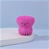 Generic 1 spazzola in silicone a forma di polpo per il viso e massaggiatore, progettata per una pulizia profonda e un'esfoliazione delicata della pelle (rosso rosa)