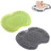 LZYDKH 2 Pezzi Tappetino per Piedi Scrubber, Gratta Schiena Doccia Antiscivolo Tappetini Silicone Il Lavaggio Dei Piedi con Ventose per Pulire Massaggio Esfoliante(Grigio, Verde)