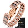 MagnetRX® Bracciale vichingo da uomo in rame, EllipseMAX, 5 magneti, 5000 Gauss, di alta qualità, in rame, lunghezza regolabile (stile vichingo)