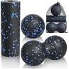 LOPHE Pallina Massaggio da 3 Pezzi, Palla per Massaggio Doppia Palla Massaggio Piedi per Deep Tissue Massaggio, Set di Massage Balls per Rilasciare le Tensioni Muscolari(Blu)