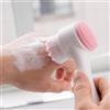 Generic 1 spazzola per la pulizia del viso a doppio lato, esfoliazione profonda dei pori in silicone e setole morbide, strumento per la cura della pelle, rosa
