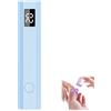 Generic Mini lampada UV per unghie - Lampada LED portatile ad asciugatura rapida, design portatile a forma di penna per smalto gel a casa, luce gel UV leggera per viaggi e principianti (blu)