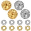 But the cow Set da 4 Palline di Magnetoterapia & 8 Anelli Massaggianti per Dita, Pallini Piccoli in Metallo, Anello Acupressura, Pallina Massaggiante Magnetica per Alleviare Lo Stress, Oro/Argento