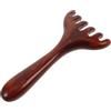 Housoutil Massaggiatore per piedi in legno, pettine per massaggio con manico lungo, color caffè, strumento per massaggio meridiano, pettine artigianale in legno, 14 x 7 x 1,3 cm