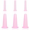 COACOM 6 coppettatori per il viso, coppettazione sottovuoto, mini coppetta in silicone, strumento per massaggio della pelle, coppetta, per viso, spalle, collo, polpaccio