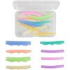 Korechain 8 Paia Perm Pad Patch Lamination Lashes, Bigodino per Ciglia Perm Pad, Silicone, Riutilizzabile, per uso Domestico e in Salone