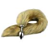 SXOVO Coda di Volpe con Plug Anale in Acciaio Inox Giocattolo Sessuale con Coda Anale Stimolatore Anale per Donne Cospaly (S)