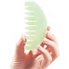 Leosense Pettine multiuso per massaggio in giada bianco, fatto a mano, strumento massaggiatore per massaggio completo e rilassante, testa del cuoio capelluto, giada gua sha, strumento per terapia di massaggio