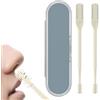 Generic 2/4 tagliacapelli manuale a doppia testa, lama rotante a 360°, strumento 2 in 1 per peli di naso e orecchie, portatile, senza batterie, essenziale per la casa e i viaggi (2 pezzi)