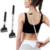 KIMHOME 2 grattaschiena telescopico, in acciaio inox, estensibile, per graffi (20-68 cm) e sollievo dal prurito adatto ai viaggi, per casa, ufficio e viaggi (nero)