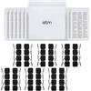 iStim 48 Elettrodi TENS autoadesivi 5x5 cm, Neri - Super Morbidi e Riutilizzabili, Compatibili con Dispositivi TENS/EMS, Connettore da 2 mm - Ideali per Terapia del Dolore e Stimolazione Muscolare