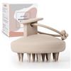 AIMIKE Massaggiatore Cuoio Capelluto(Bagnati e Asciutti),Silicone Scalp Massager per Shampoo e Massaggiatore Testa,Pulizia profonda e Esfoliazione Delicata,Stimola la Crescita Capelli,Cachi