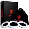 Amorado Anello Pene - Sextoy per gli uomini per aumentare la potenza - Set di 3 cockring per un'erezione più lunga e più piena - con sacchetto di velluto (3 dimensioni XL Bianco)