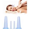 Rakiuty Set Coppettazione Viso Silicone,Coppette Massaggio Viso,Coppettazione Viso Silicone,Coppetta Anticellulite,Coppette Viso,Coppettazione Massaggio,Coppettes Silicones Massaggio,4 Pezzi (Blu)