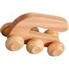 Tuxxjzm Rullo massaggiante portatile, per sollievo muscolare, in legno naturale, per collo, schiena, gambe e viso