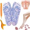 EHOTER Set di calzini per riflessologia con strumento di massaggio Calzini per agopunti Set di calzini per agopressione Riflessologia Calzini per massaggio ai piedi 2024 Nuovi calzini per riflessologia con