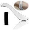 CJMUQHEHH Premium Gua Sha Stone & Gua Sha Set di massaggio viso in acciaio inox e strumento Gua Sha per massaggio viso e fasciale, anti-invecchiamento, drenaggio linfatico, pelle inclusa custodia