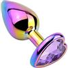 Roluck Plug Anali in Metallo Plug Anale Set Di Trainer Anale Lusso Colorato Cuore Forma Gioiello Anale Giocattoli Del Sesso per Le Donne Uomini Coppie (Viola Chiaro, S)