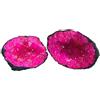 Steinfixx - Coppia di geodi colorati da 6 a 7 cm, 7 diversi colori, già incrinati, geodi fortunati, geodi a sorpresa (rosa)