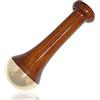 Generic Ayurvedic Kansa Wand - Massaggiatore viso e piede con cappuccio in bronzo con manico in legno di teak naturale per disintossicazione e rilassamento profondo (piccolo)