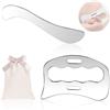 JABNOW 2 Strumento Gua Sha, Multifunzionale Guasha Corpo, Gua Sha in Acciaio Inossidabile Per la Mobilizzazione dei Tessuti Molli e la Riduzione del Dolore Muscolare (con Sacca di Conservazione)