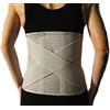 Vetrina del Benessere CORSETTO LOMBARE CON INCROCIO -Grigio, S (65-75 cm.)- Supporto Ortopedico Steccato, Fascia Cintura Addominale con 6 Stecche, Tutore per Schiena, Busto Renale Correttore Posturale - UNISEX Uomo Donna
