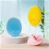 Generic Scrubber per il viso, 3 pezzi in silicone, spazzola morbida per la pulizia del viso, spazzola per la pulizia profonda della pelle - rosa, blu, giallo
