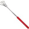 Generic Grattaschiena allungabile - Strumento telescopico a forma di mano in acciaio, massaggiatore portatile e bastone per spalliera, allungabile per viaggi, casa, ufficio, adulti e bambini