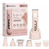 EaseAura Rasoio da donna, 5 in 1, indolore, per bikini, rasoio elettrico e rimozione dei peli del viso per donne, dermatologicamente testato, ipoallergenico, ricaricabile USB-C, rosa antico