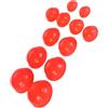 perfk 12x coppette sottovuoto in silicone accessori per estrattori di lattine in silicone dispositivo di coppettazione elastico flessibile ad aspirazione, Rosso
