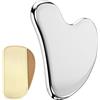 YANKUIRUI Gua Sha Acciaio Inossidabile GuaSha Viso, Durevole metallo Massaggio Viso Corpo, Antirughe Riduce il Gonfiore Strumento Raschietto per Massaggio