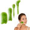 LUFFLOK 4 Pezz Gua Sha Pietra Gua Sha per Corpo, Pietra Guasha x il Viso | Massaggiatore Facciale, Accessori per Massaggi Pensati per il Rilassamento di Tutto il Corpo (Verde)