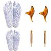 DHASUWT Calzini per riflessologia con strumento per massaggio ai punti trigger point, set di calzini per massaggio ai piedi per riflessologia con penna per agopressione, per donne e uomini, rimedio per